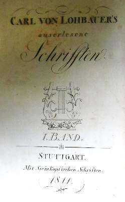 Bild Nr.1: 129-970 Lohbauer,C.v.: (Literatur und illustrierte Bücher bis 19.Jahrhundert)