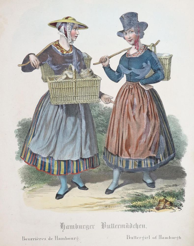 Große Abbildung Nr.1: 130-1000 Hamburgische Costüme: (Mode und Trachten)