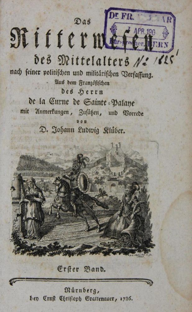 Große Abbildung Nr.1: 130-1005 Klüber,J.L.: (Ritterwesen)
