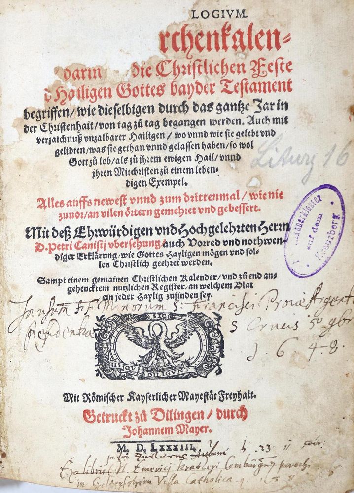 Große Abbildung Nr.1: 130-104 Canisius,P.: (Alte Drucke, Handschriften und Theologie)