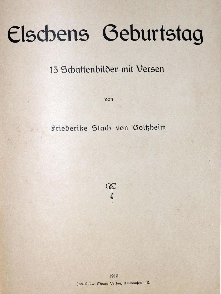 Große Abbildung Nr.1: 130-1113 Stach von Goltzheim,F.: (Scherenschnitte)