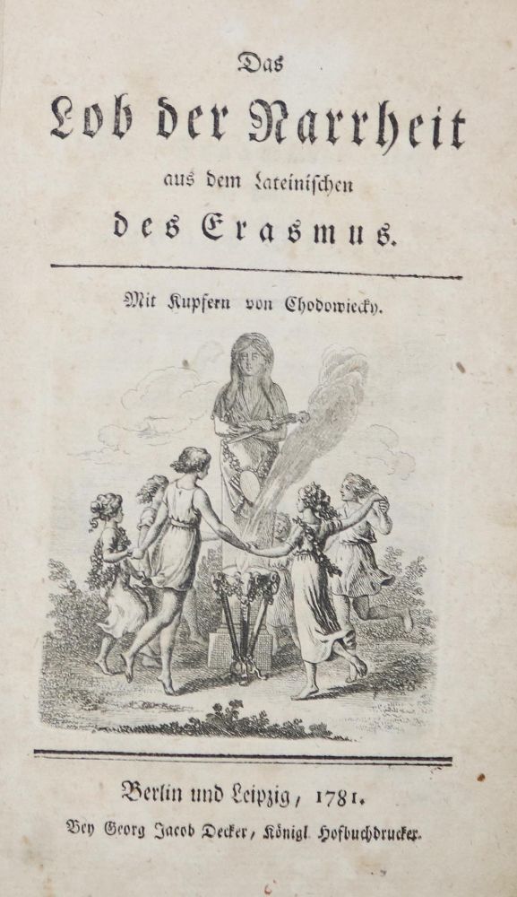 Große Abbildung Nr.1: 130-1159 Erasmus (von Rotterdam).: (Chodowiecki)