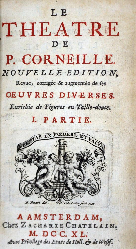Große Abbildung Nr.1: 130-1163 Corneille,P.: (Literatur und illustrierte Bücher bis 19.Jahrhundert)