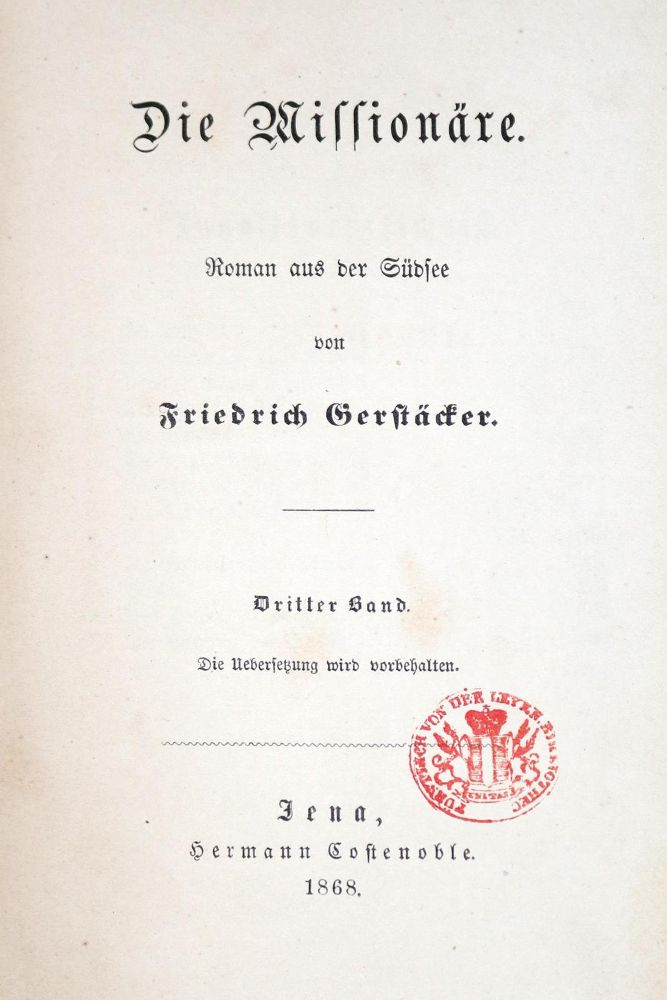 Große Abbildung Nr.1: 130-1187 Gerstäcker,F.: (Literatur und illustrierte Bücher bis 19.Jahrhundert)