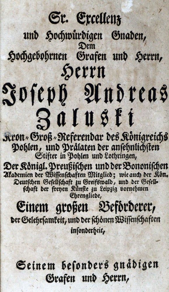 Große Abbildung Nr.1: 130-1196 Gottsched,J.G.: (Literatur und illustrierte Bücher bis 19.Jahrhundert)