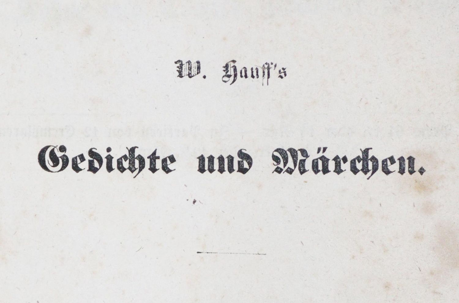 Große Abbildung Nr.1: 130-1203 Hauff,W.: (Literatur und illustrierte Bücher bis 19.Jahrhundert)