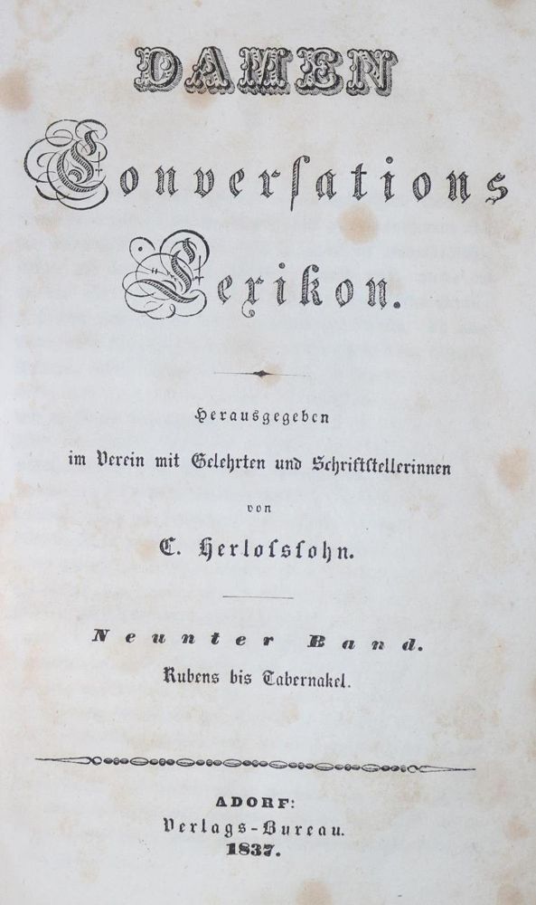 Große Abbildung Nr.1: 130-1207 Herloßsohn,K. (Hrsg.).: (Literatur und illustrierte Bücher bis 19.Jahrhundert)
