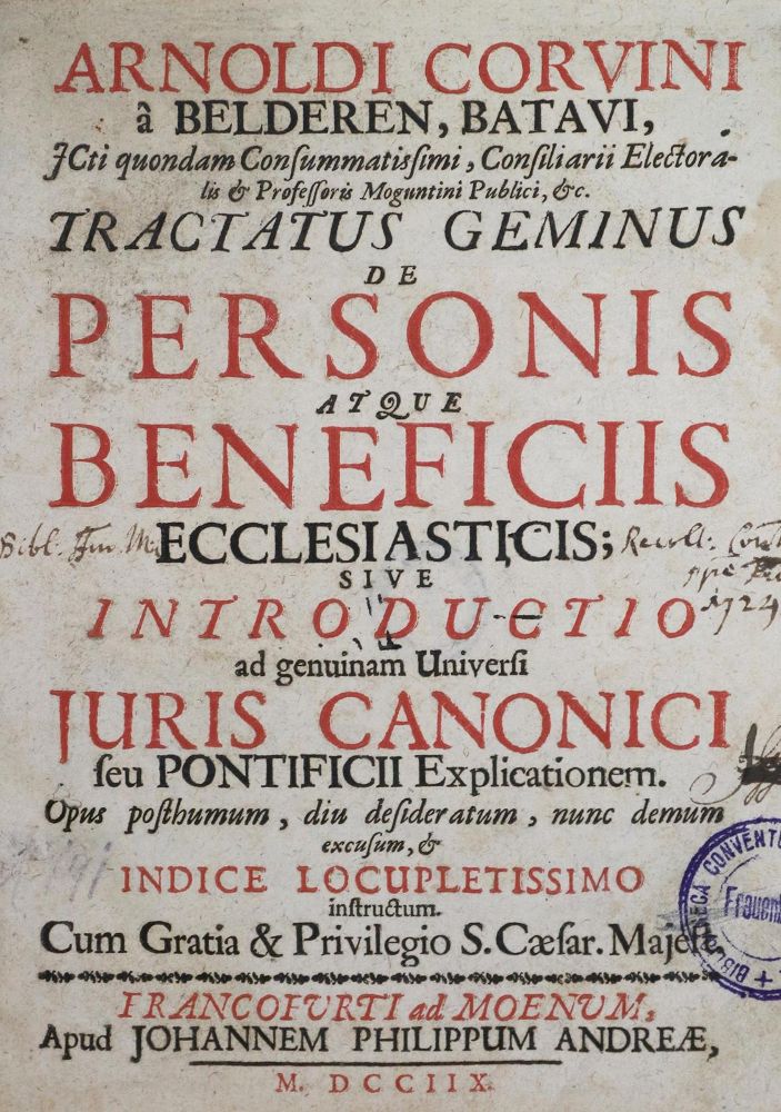 Große Abbildung Nr.1: 130-122 Corvinus van Beldern,A.: (Alte Drucke, Handschriften und Theologie)
