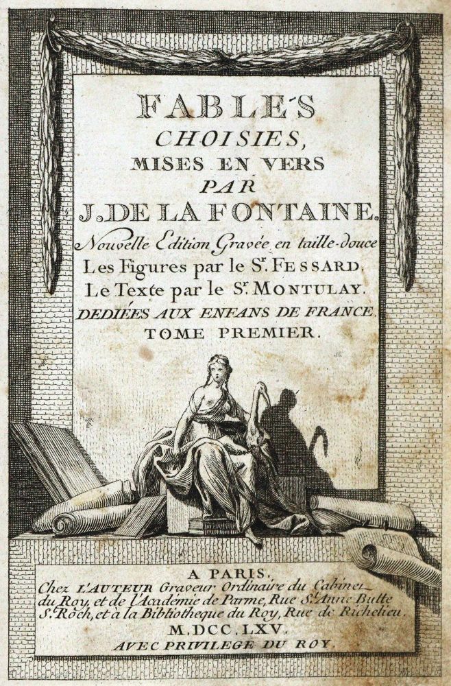 Große Abbildung Nr.1: 130-1234 La Fontaine,J.de.: (Literatur und illustrierte Bücher bis 19.Jahrhundert)