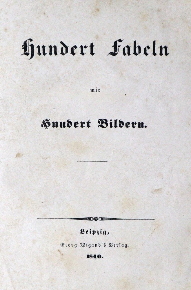 Große Abbildung Nr.1: 130-1235 (La Fontaine,J.de).: (Literatur und illustrierte Bücher bis 19.Jahrhundert)