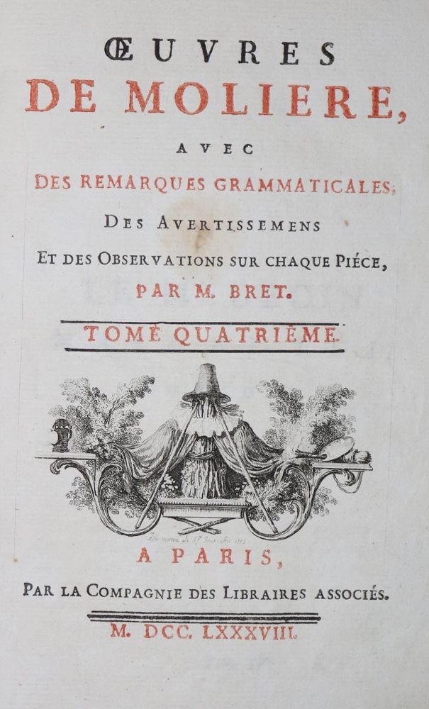 Große Abbildung Nr.1: 130-1264 Moliere,J.B.: (Literatur und illustrierte Bücher bis 19.Jahrhundert)