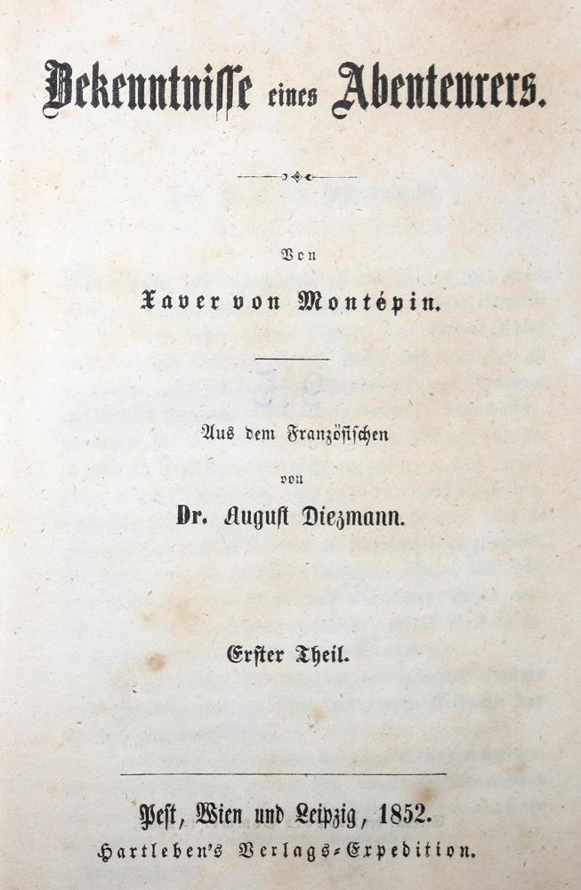 Große Abbildung Nr.1: 130-1265 Montepin,X.de.: (Literatur und illustrierte Bücher bis 19.Jahrhundert)