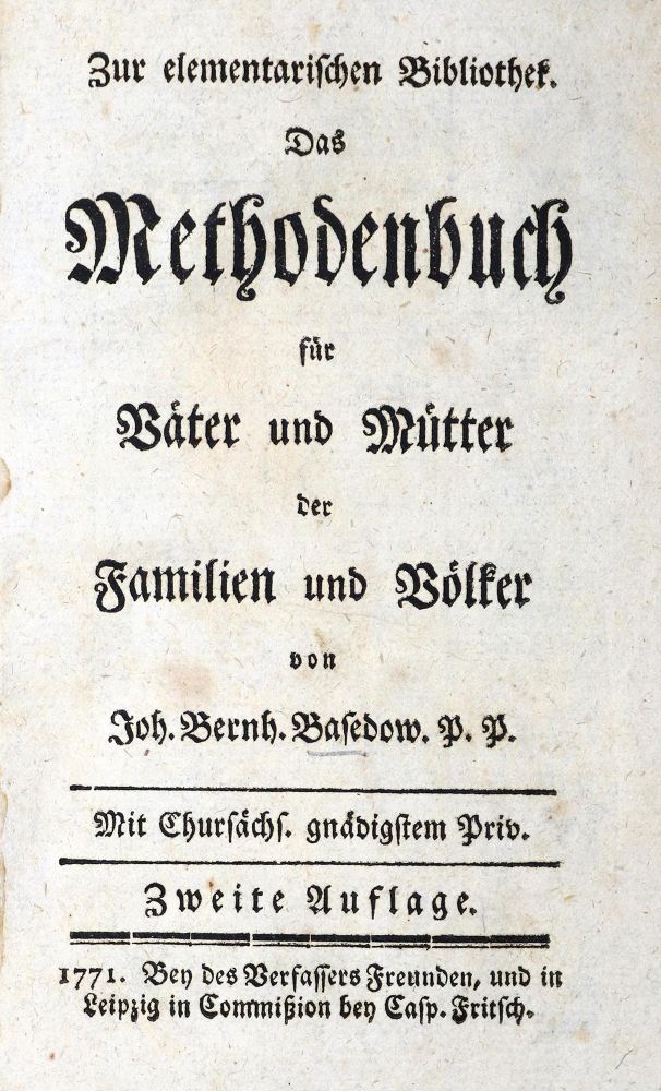 Große Abbildung Nr.1: 130-1275 Basedow,J.B.: (Pädagogik)