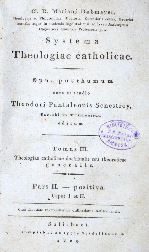 Große Abbildung Nr.1: 130-129 Dobmayer,M.: (Alte Drucke, Handschriften und Theologie)