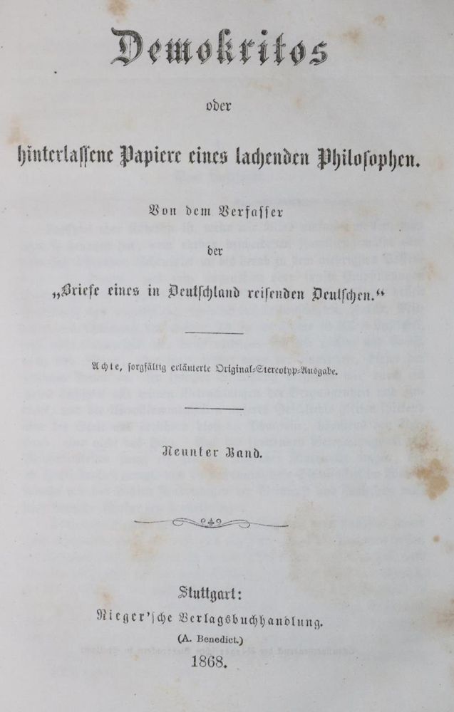 Große Abbildung Nr.1: 130-1304 Sammlung: (Literatur und illustrierte Bücher bis 19.Jahrhundert)
