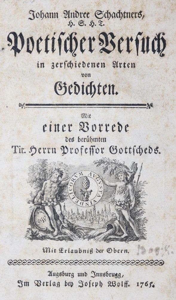 Große Abbildung Nr.1: 130-1308 Schachtner, J.A.: (Literatur und illustrierte Bücher bis 19.Jahrhundert)