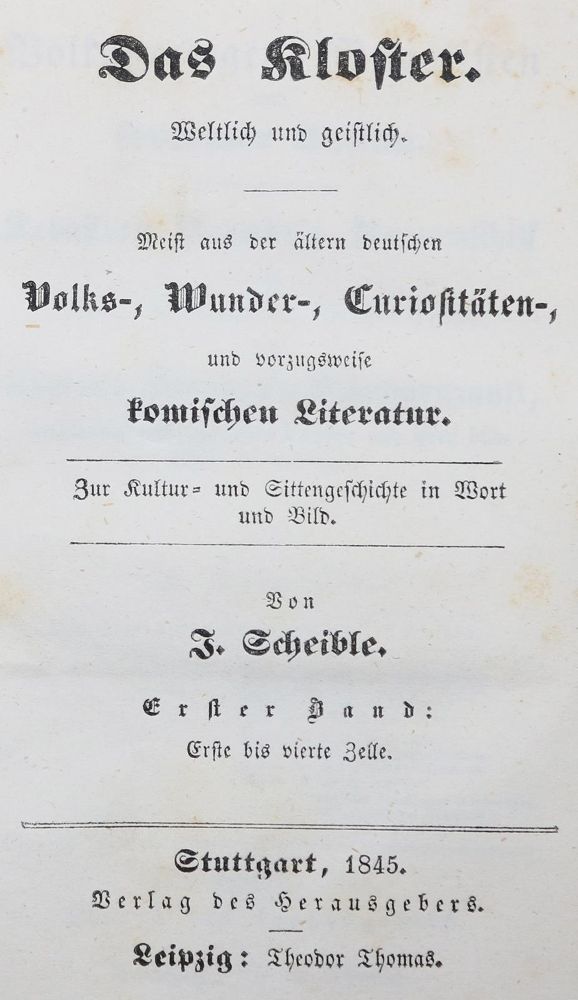 Große Abbildung Nr.2: 130-1309 Scheible, J.: (Literatur und illustrierte Bücher bis 19.Jahrhundert)