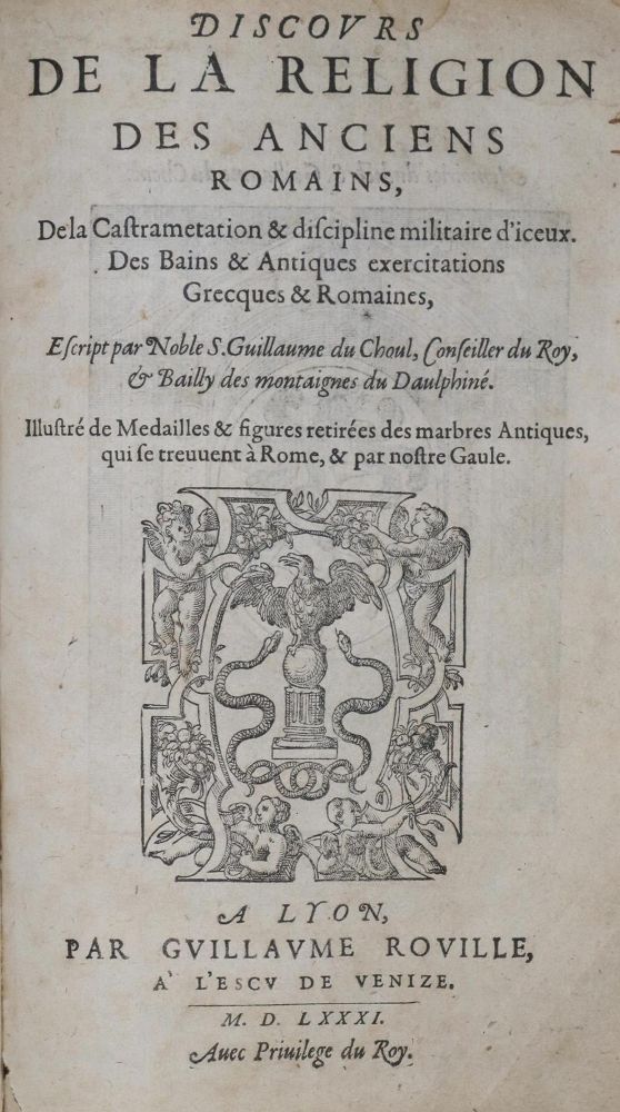 Große Abbildung Nr.1: 130-131 Du Choul,G.: (Alte Drucke, Handschriften und Theologie)