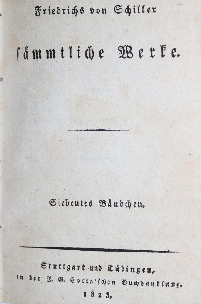 Große Abbildung Nr.1: 130-1312 Schiller,F.v.: (Literatur und illustrierte Bücher bis 19.Jahrhundert)