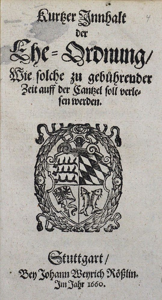 Große Abbildung Nr.1: 130-133 Ehe-Ordnung.: (Alte Drucke, Handschriften und Theologie)
