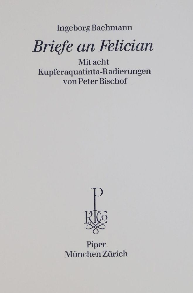 Große Abbildung Nr.2: 130-1355 Bachmann,I.: (Literatur und illustrierte Bücher 20.Jahrhundert - Alte Literatur in modernen Ausgaben)