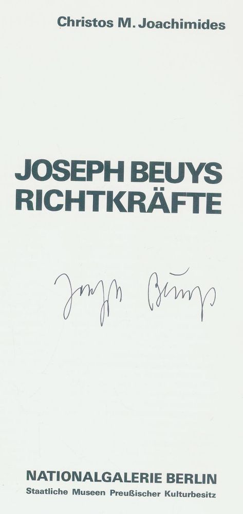 Große Abbildung Nr.1: 130-1366 Joachimides,C.M.: (Beuys)