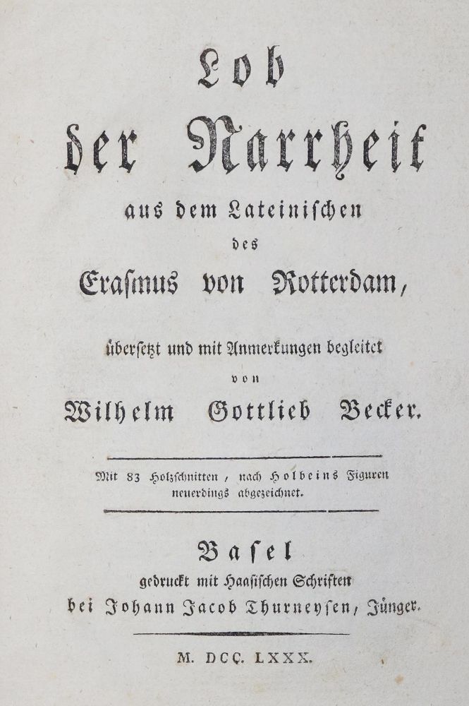 Große Abbildung Nr.1: 130-142 Erasmus von Rotterdam.: (Alte Drucke, Handschriften und Theologie)