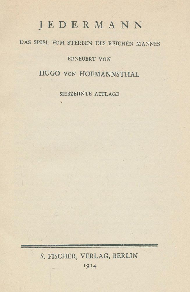 Große Abbildung Nr.1: 130-1423 Hofmannsthal,H.v.: (Einband)