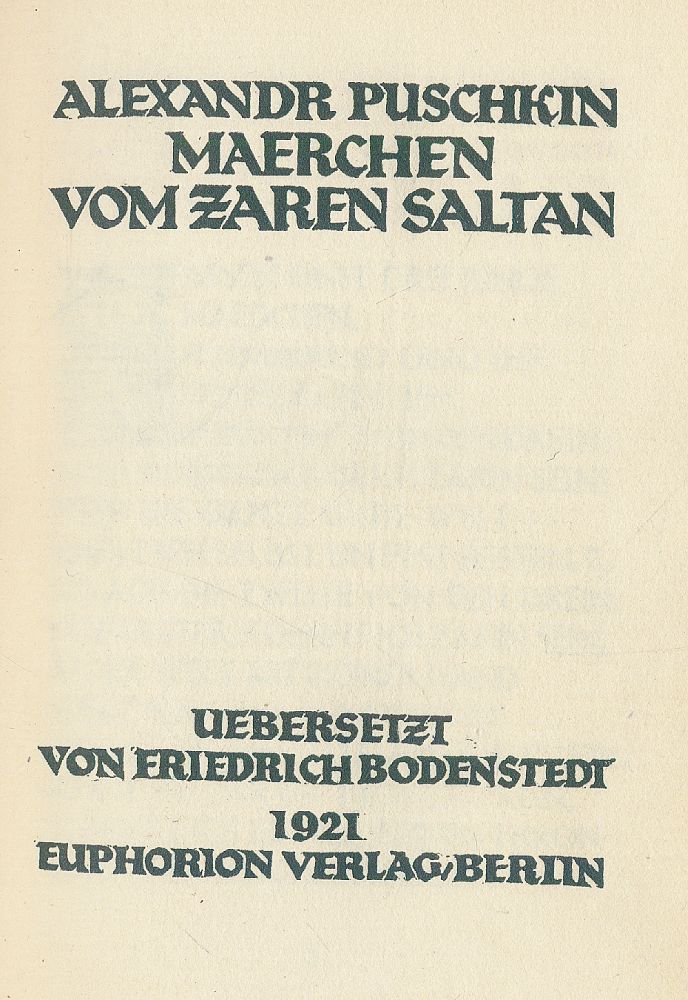Große Abbildung Nr.1: 130-1426 Puschkin,A.: (Einband)