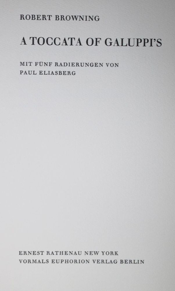 Große Abbildung Nr.1: 130-1429 Browning,R.: (Eliasberg)
