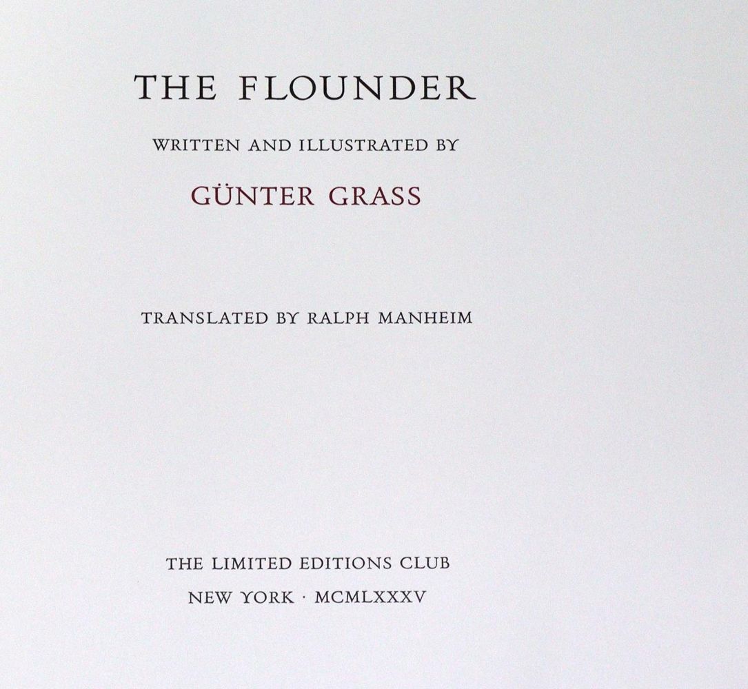 Große Abbildung Nr.2: 130-1454 Grass,G.: (Literatur und illustrierte Bücher 20.Jahrhundert - Alte Literatur in modernen Ausgaben)