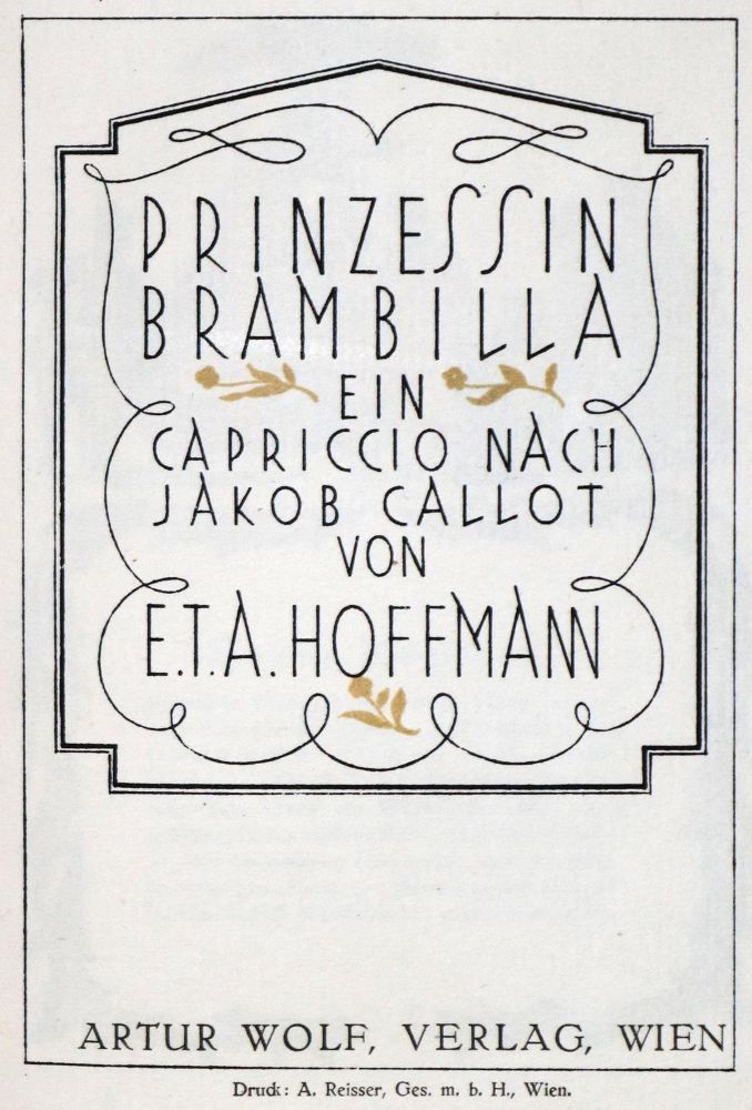 Große Abbildung Nr.1: 130-1482 Hoffmann,E.T.A.: (Literatur und illustrierte Bücher 20.Jahrhundert - Alte Literatur in modernen Ausgaben)