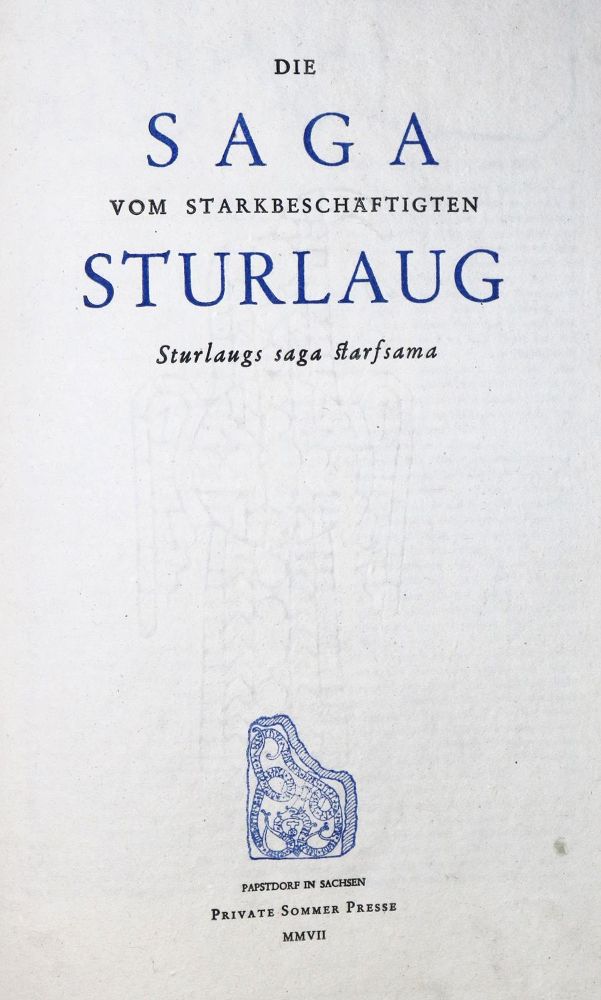 Große Abbildung Nr.1: 130-1495 Sturlaug Saga.: (Island)