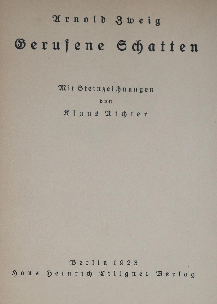 Große Abbildung Nr.1: 130-1508 Zweig,A.: (Klaus Richter)
