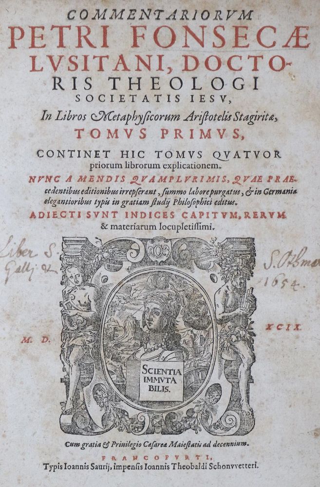 Große Abbildung Nr.1: 130-153 Fonseca,P.: (Alte Drucke, Handschriften und Theologie)
