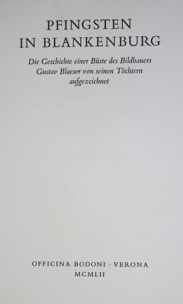Große Abbildung Nr.1: 130-1548 (Mardersteig-Blaeser,C.).: (Officina Bodoni)