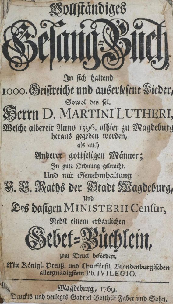 Große Abbildung Nr.1: 130-164 Vollständiges Gesang-Buch: (Gesangbücher)