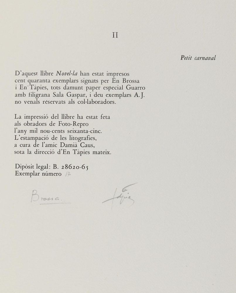 Große Abbildung Nr.2: 130-1640 Brossa,J.: (Tapies)