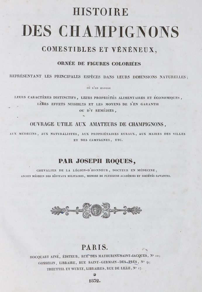 Große Abbildung Nr.10: 130-1701 Roques,J.: (Botanik, Pilze)
