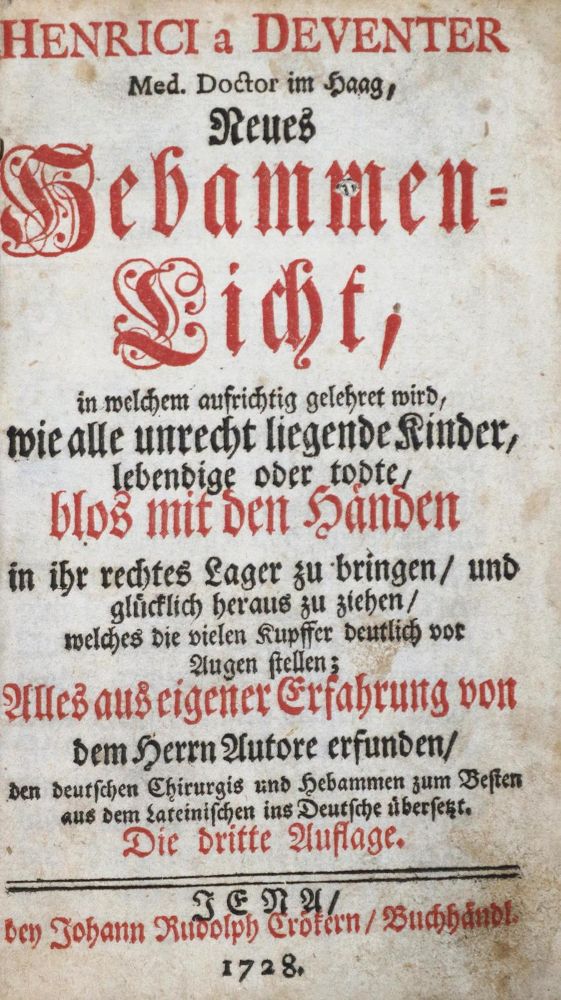 Große Abbildung Nr.1: 130-1736 Deventer,H.a.: (Medizin, Gynäkologie)