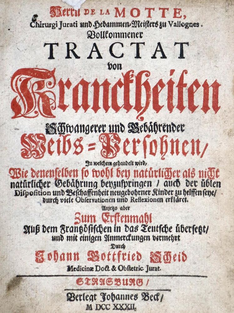 Große Abbildung Nr.1: 130-1737 La Motte, (G. Mauquest) de.: (Medizin, Gynäkologie)