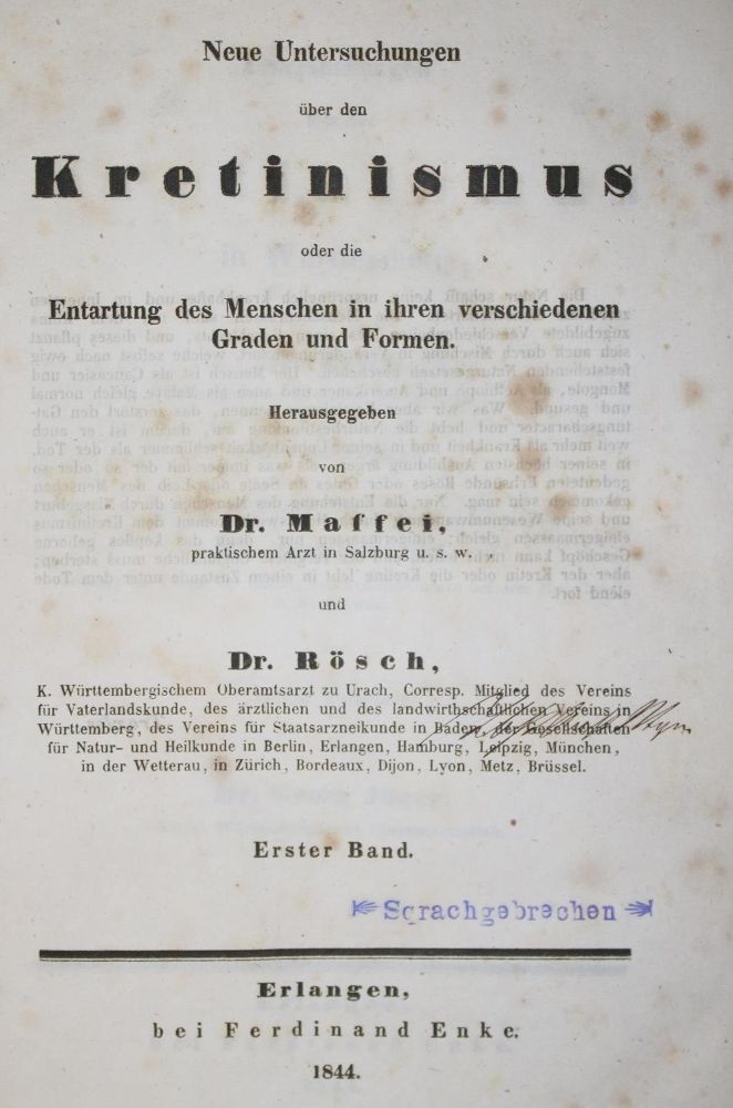 Große Abbildung Nr.1: 130-1747 Maffei,(K). u. (K.H.)Rösch.: (Medizin)