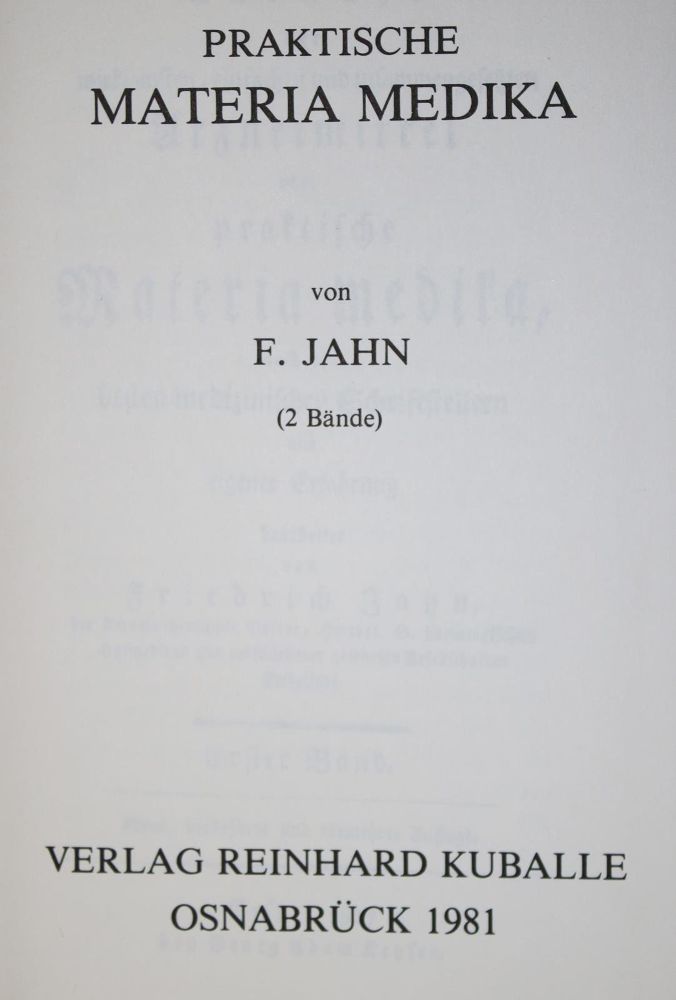 Große Abbildung Nr.1: 130-1752 Jahn,F.: (Medizin, Pharmazie)