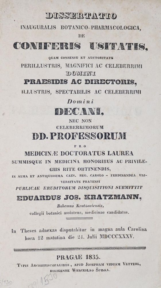 Große Abbildung Nr.1: 130-1753 Kratzmann,E.J.: (Medizin, Pharmazie)