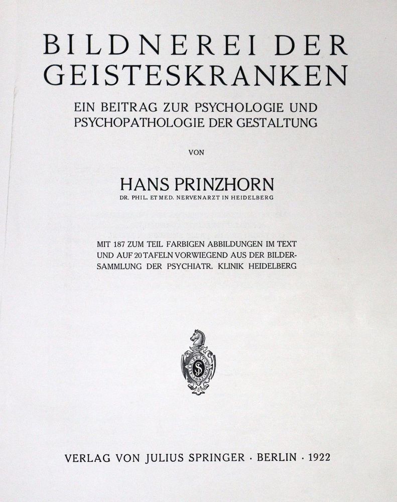 Große Abbildung Nr.2: 130-1757 Prinzhorn,H.: (Medizin, Psychologie)