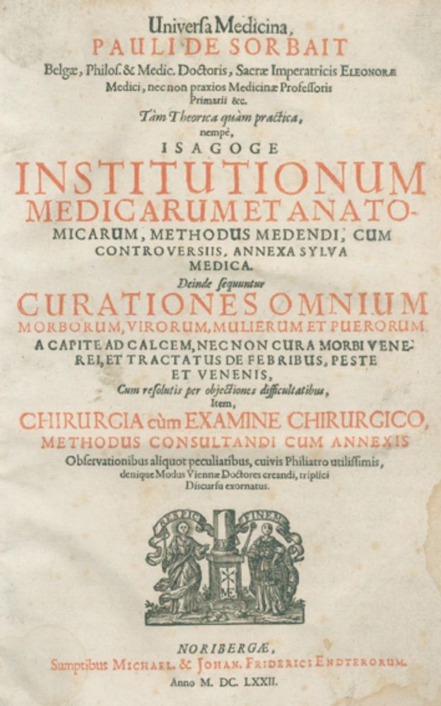 Große Abbildung Nr.1: 130-1763 Sorbait,P.de.: (Medizin)