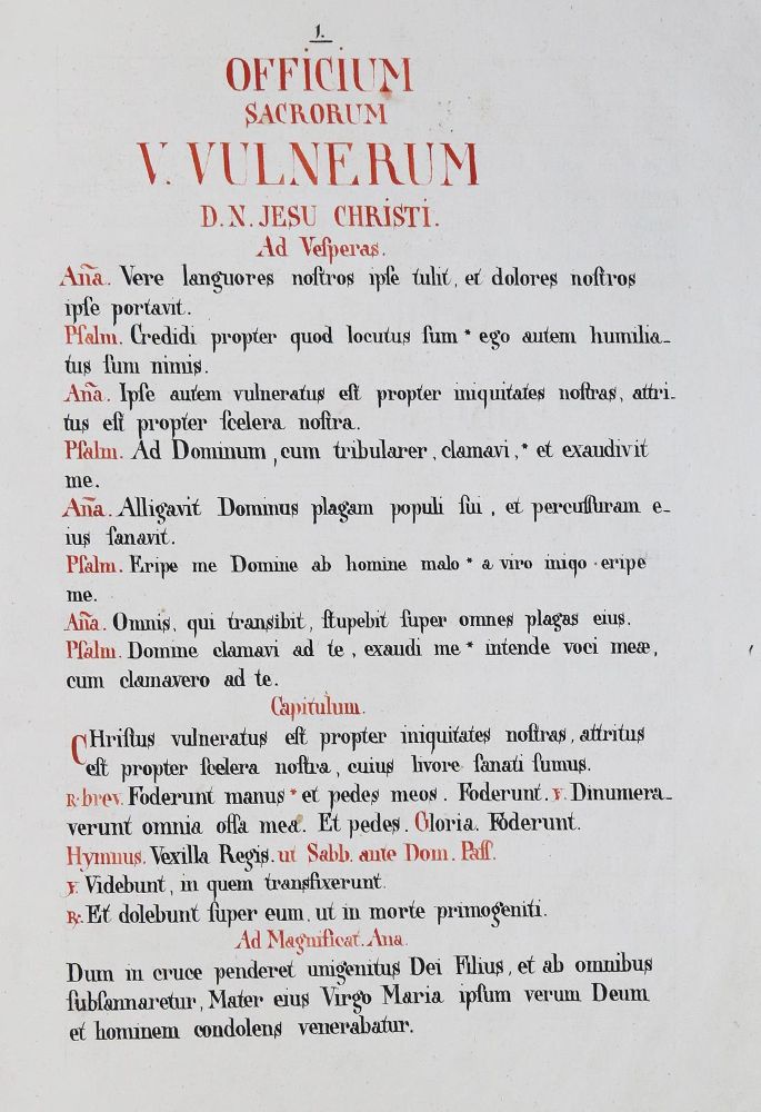 Große Abbildung Nr.1: 130-181 Officium sacrorum: (Handschriften)