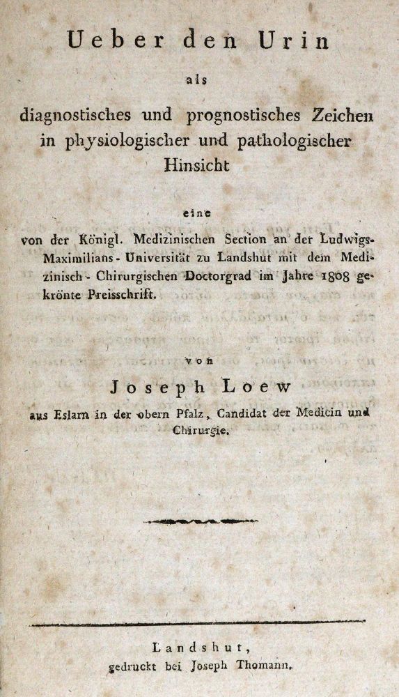 Große Abbildung Nr.1: 130-1833 Loew,J.: (Sammlung von Professor Dr.Dr. Johannes Büttner)