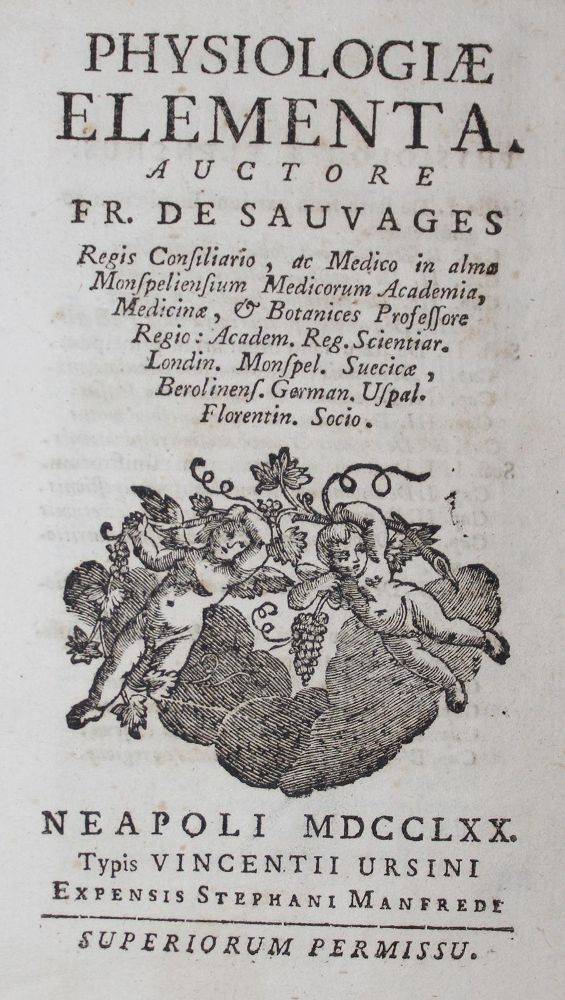 Große Abbildung Nr.1: 130-1881 Sauvages (de la Croix,F. Boissier de).: (Sammlung von Professor Dr.Dr. Johannes Büttner)