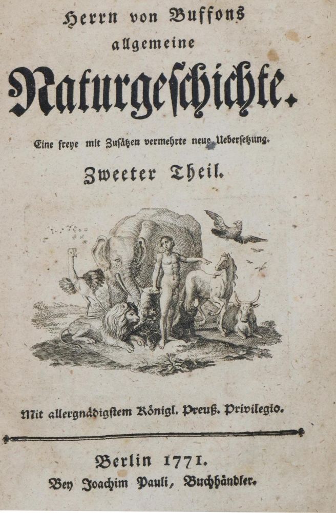 Große Abbildung Nr.1: 130-1902 Buffon,(G.L.L.de).: (Zoologie)